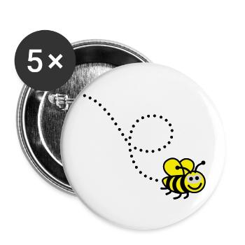 bee___f3 - Buttons large 2.2''/56 mm (5-pack) - white - Front