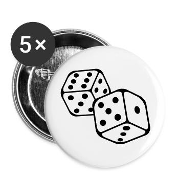 cubes__f1 - Lot de 5 grands badges (56 mm) - blanc - Devant