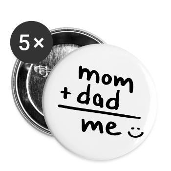 mom_dad_me__f1 - Buttons large 2.2''/56 mm (5-pack) - white - Front
