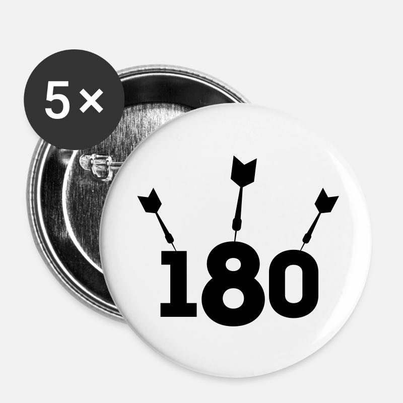 DART - Darts - 180 - Buttons large 2.2''/56 mm (5-pack) - white