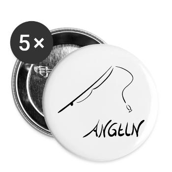 angeln - Buttons groß 56 mm (5er Pack) - Weiß - Vorne