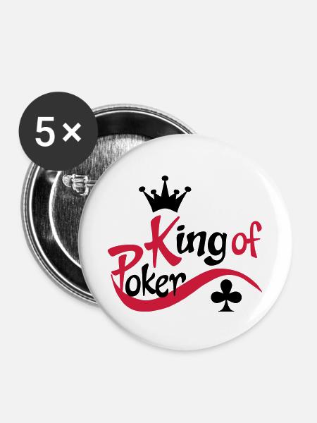 poker - Buttons groß 56 mm (5er Pack) - Weiß