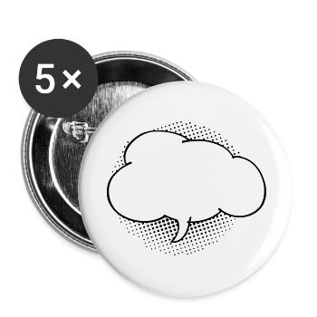 Sprechblase Wolke - Buttons large 2.2''/56 mm (5-pack) - white - Front