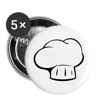 Toque - Buttons groß 56 mm (5er Pack) - Weiß - Vorne