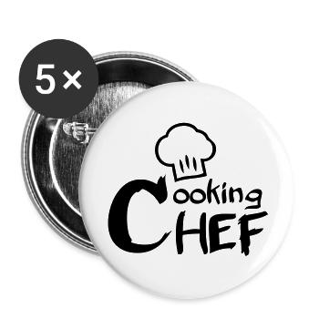 Cooking Chef - Buttons groß 56 mm (5er Pack) - Weiß - Vorne