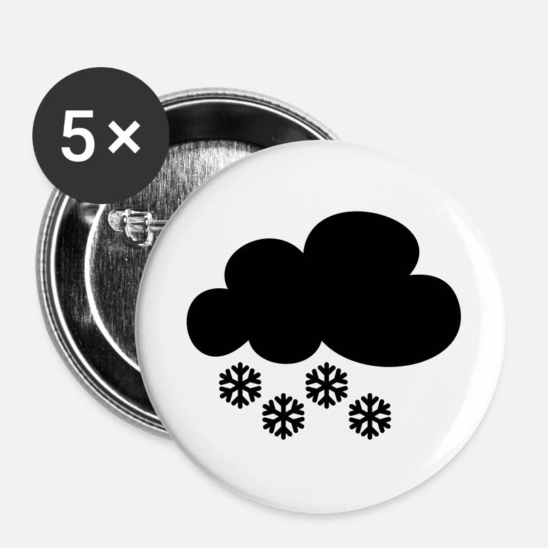 Snow cloud - Buttons large 2.2''/56 mm (5-pack) - white