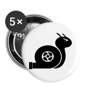 Chemise Turbo Snail Fan - Lot de 5 grands badges (56 mm) - blanc - Devant