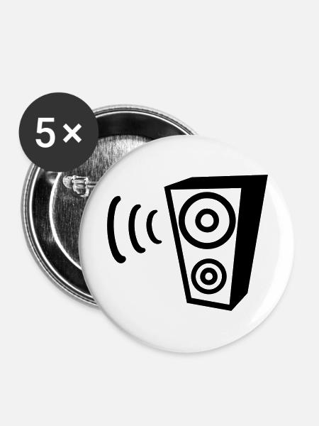 Lautsprecher - Buttons groß 56 mm (5er Pack) - Weiß