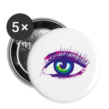 eye - Buttons large 2.2''/56 mm (5-pack) - white - Front