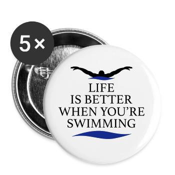 swim - Buttons large 2.2''/56 mm (5-pack) - white - Front