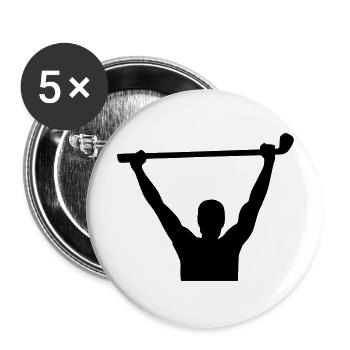 Golf - Lot de 5 grands badges (56 mm) - blanc - Devant