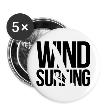 Windsurfen windsurfing - Buttons groß 56 mm (5er Pack) - Weiß - Vorne