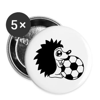 play soccer ball sport club dangerous pla - Buttons large 2.2''/56 mm (5-pack) - white - Front