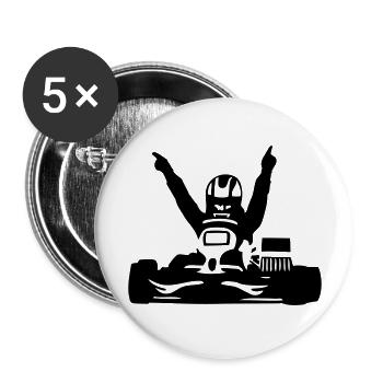 karting kart - Buttons large 2.2''/56 mm (5-pack) - white - Front