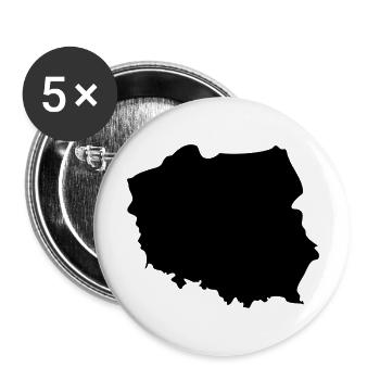 Poland - Buttons large 2.2''/56 mm (5-pack) - white - Front
