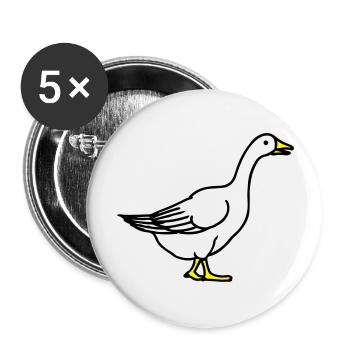 goose - Buttons groß 56 mm (5er Pack) - Weiß - Vorne