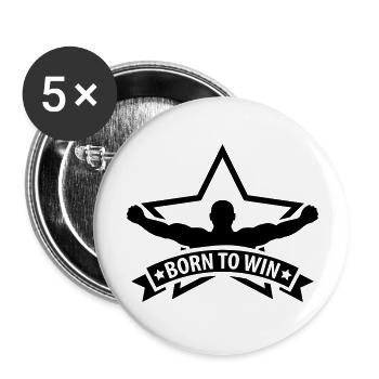born_to_win_f1 - Lot de 5 grands badges (56 mm) - blanc - Devant