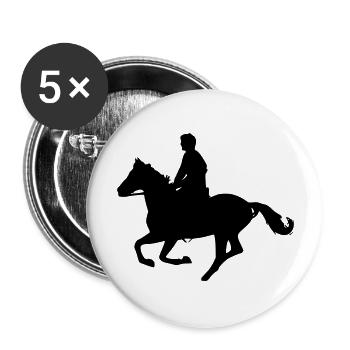 horse rider - Buttons large 2.2''/56 mm (5-pack) - white - Front