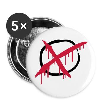 X - Buttons groß 56 mm (5er Pack) - Weiß - Vorne