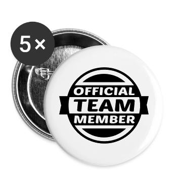 official_team_member_f1 - Lot de 5 grands badges (56 mm) - blanc - Devant