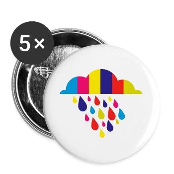 colorful autumn rain - Buttons large 2.2''/56 mm (5-pack) - white - Front