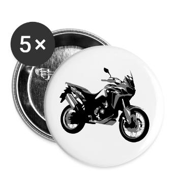 Africa Twin 2018 - Buttons groß 56 mm (5er Pack) - Weiß - Vorne