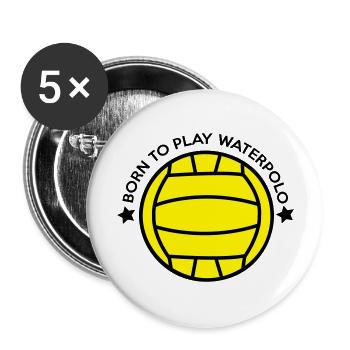 water polo - Lot de 5 grands badges (56 mm) - blanc - Devant