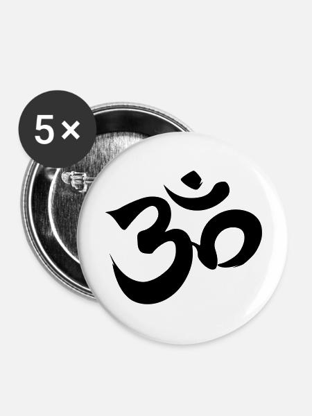 aum om2 - Buttons groß 56 mm (5er Pack) - Weiß