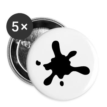 klecks_1 - Buttons groß 56 mm (5er Pack) - Weiß - Vorne