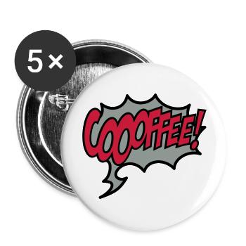 coffee - Buttons large 2.2''/56 mm (5-pack) - white - Front