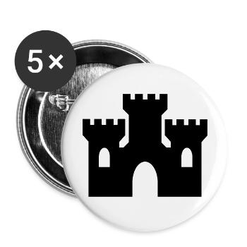 castle - Buttons large 2.2''/56 mm (5-pack) - white - Front