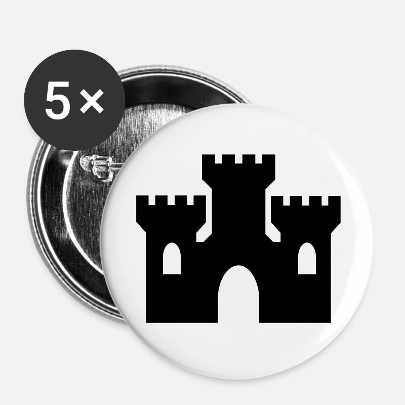 castle - Buttons large 2.2''/56 mm (5-pack) - white