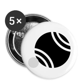 Pétanque - Lot de 5 grands badges (56 mm) - blanc - Devant