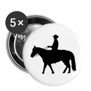 cowboy1 - Buttons large 2.2''/56 mm (5-pack) - white - Front