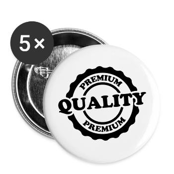 Cool Premium Quality Design - Buttons large 2.2''/56 mm (5-pack) - white - Front