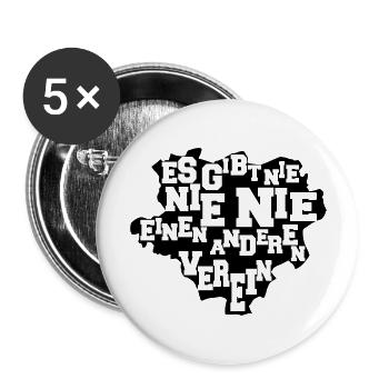 Es gibt nie nie nie einen anderen Verein - Buttons groß 56 mm (5er Pack) - Weiß - Vorne