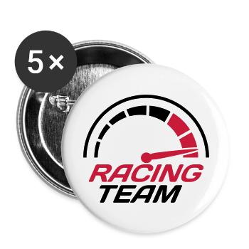 Racing team speedometer quick lawn - Buttons large 2.2''/56 mm (5-pack) - white - Front