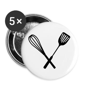 Cuisine - Buttons large 2.2''/56 mm (5-pack) - white - Front
