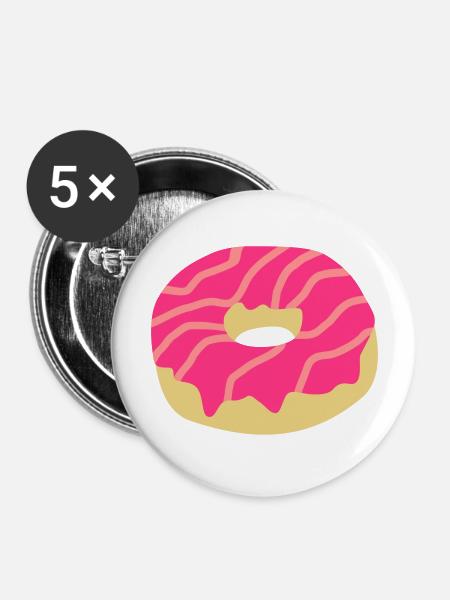 Donut - Buttons groß 56 mm (5er Pack) - Weiß