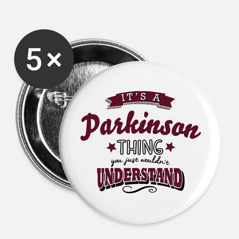 its a parkinson name surname thing - Buttons large 2.2''/56 mm (5-pack) - white