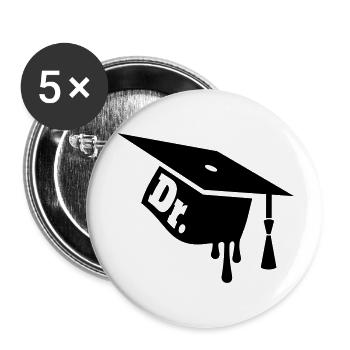 Mortier - barrett - Lot de 5 grands badges (56 mm) - blanc - Devant