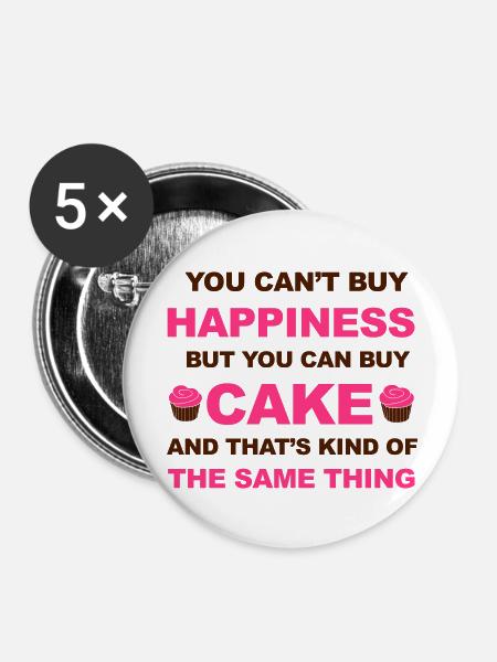 Cake - Buttons groß 56 mm (5er Pack) - Weiß