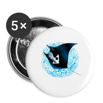 manta - Buttons large 2.2''/56 mm (5-pack) - white - Front