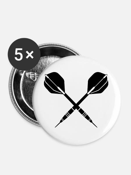 darts - Buttons groß 56 mm (5er Pack) - Weiß