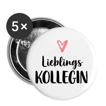 Lieblings Kollegin Beruf Arbeit Freundschaft - Buttons groß 56 mm (5er Pack) - Weiß - Vorne