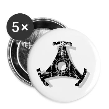 Single Stern Schallplatten Adapter 45 rpm Shadow - Buttons groß 56 mm (5er Pack) - Weiß - Vorne