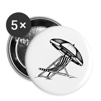 Deck chair and umbrella - Buttons large 2.2''/56 mm (5-pack) - white - Front