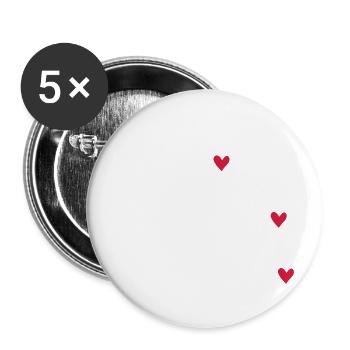 Beste Freundin der Welt - Buttons groß 56 mm (5er Pack) - Weiß - Vorne