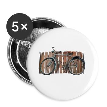 Bicycle - Lot de 5 grands badges (56 mm) - blanc - Devant