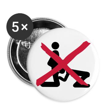 verbotene liebe oralsex icon - Lot de 5 grands badges (56 mm) - blanc - Devant